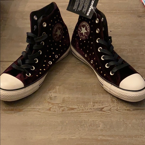 ruby red chuck taylors